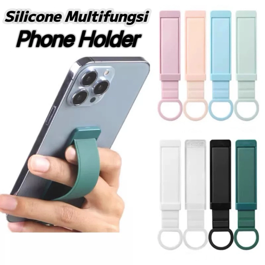 Silicone Multi-Funsi Universal Pemegang Holder Phone Grip & Stand Holder