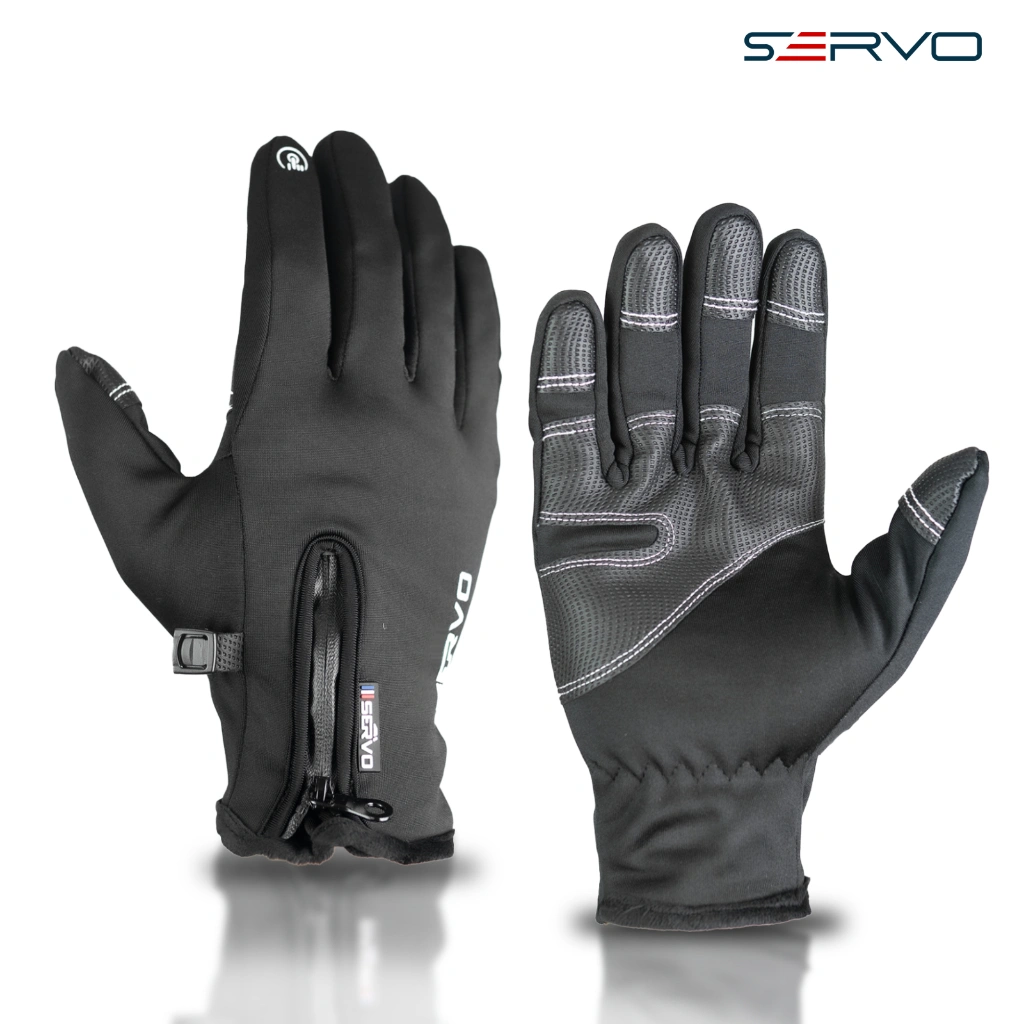 Servo Road - Sarung Tangan Motor 01 Orvar Water Resistant Glove Layar Sentuh Anti Slip Kantong Resleting