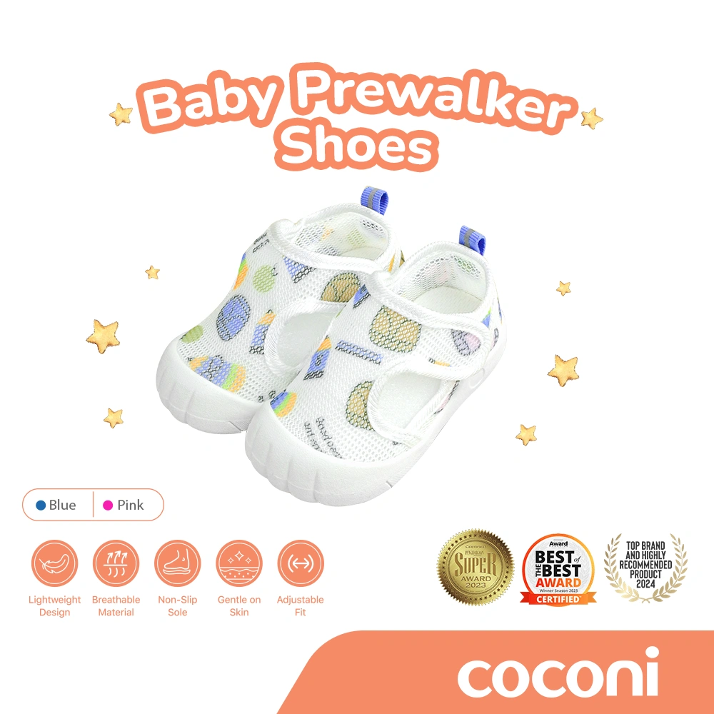 COCONI Baby Prewalker Shoes | Sepatu Anak Prewalker Baru Belajar Jalan Lentur Sole Karet 1 - 4 Tahun