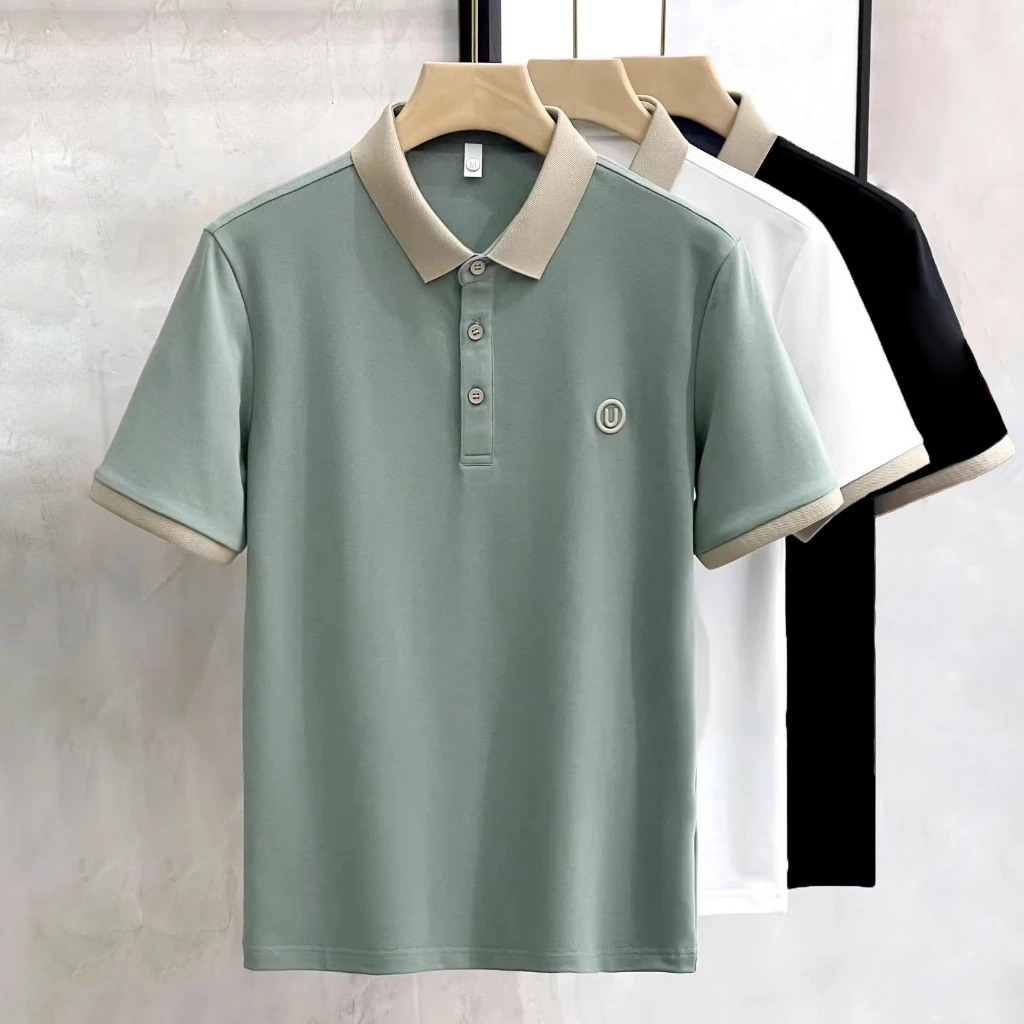 KeyBoy baju polo pria kemeja berkerah dewasa cowok t shirt motif premium korean style