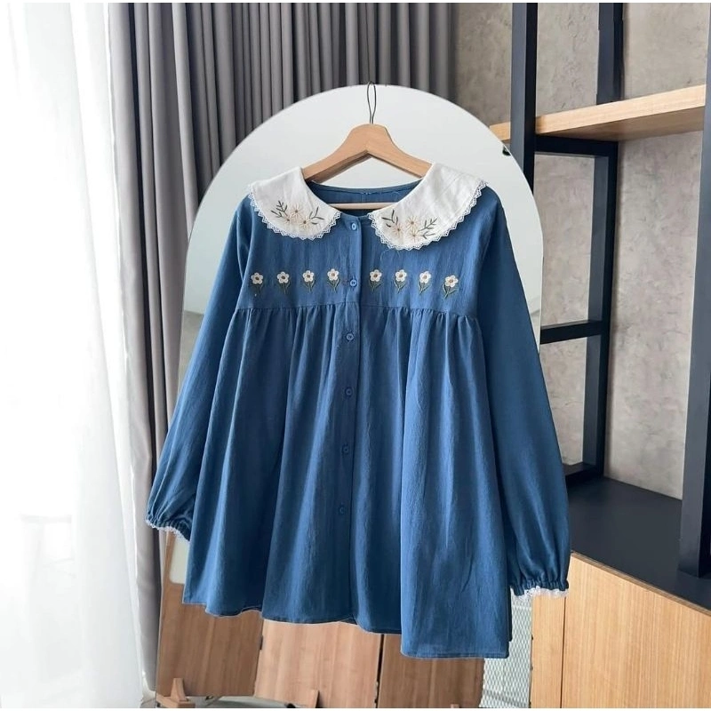 GHAVI BLOUSE BORDIR RENDA RAYON TWILL