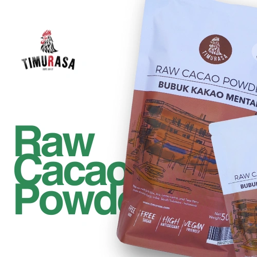 Timurasa Bubuk Cokelat Raw Cacao 125gr Tanpa Gula dan Susu - 100% Cokelat
