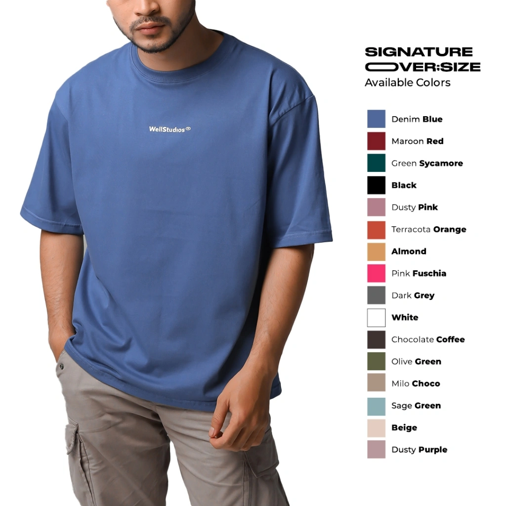 WELL STUDIOS - Oversized Minimalism Tshirt ( semua warna )