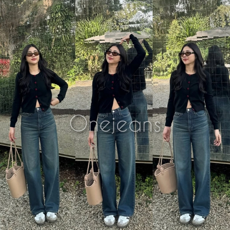 UNISEX Baggy Jeans Retro Oversize - Celana Jeans Wanita Oversize Gombrong Retro Loose Korean Style