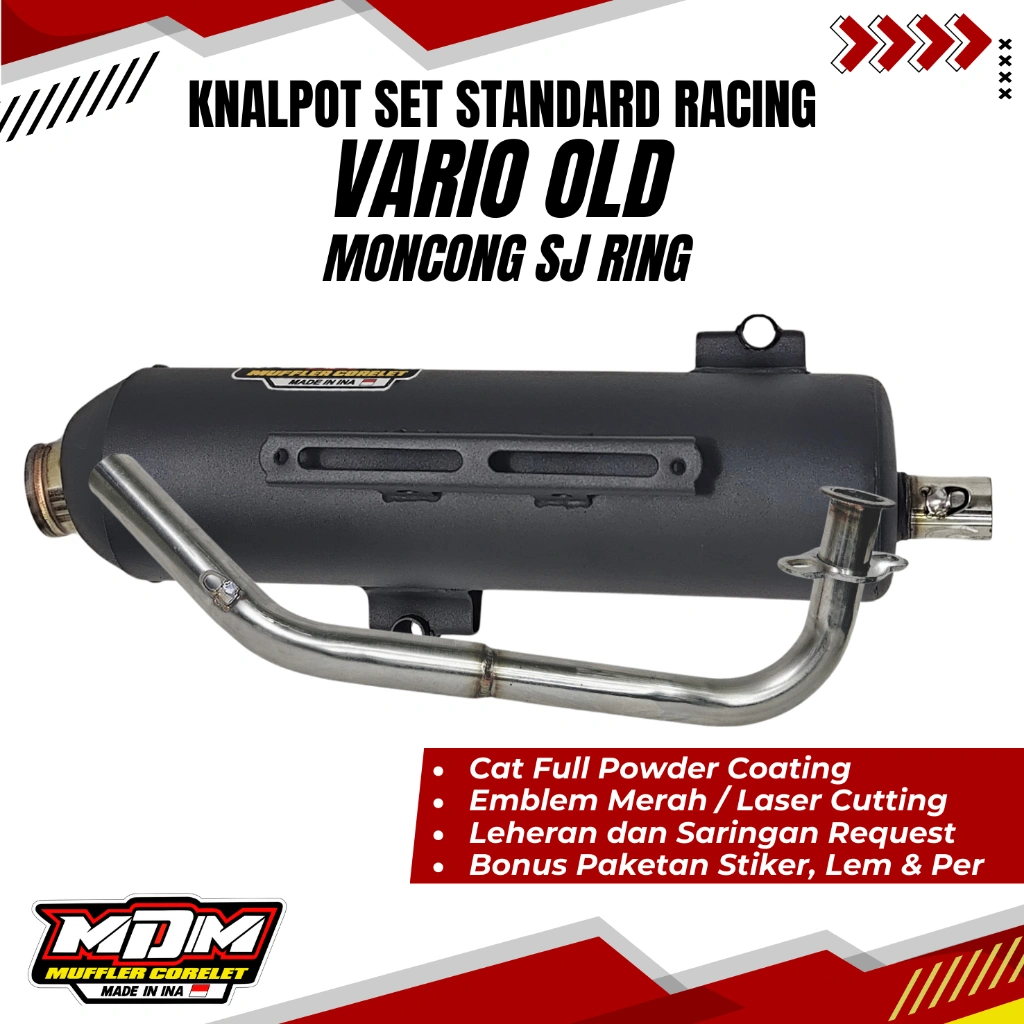 MDM RACING MUFFLER Kenalpot Standard Racing Vario OLD Moncong SJ Ring Ala Shijiro+DB KILLER