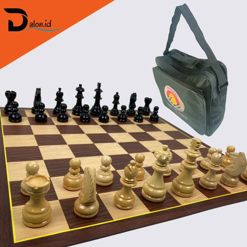 Catur Lipat Kayu Percasi Standar International 50cm Original