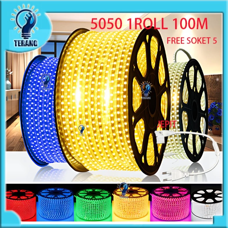 LAMPU LED STRIP SELANG SMD 5050 100 METER / LAMPU LED STRIP MODE JAPIT 100M