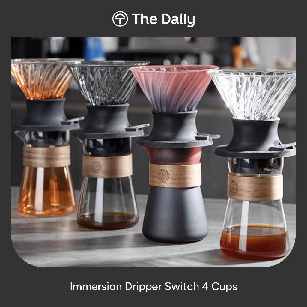 Immersion Clever Glass Dripper Alat Seduh Kopi untuk 4 Cups - Coffee Dripper V60 Penyaring Kopi