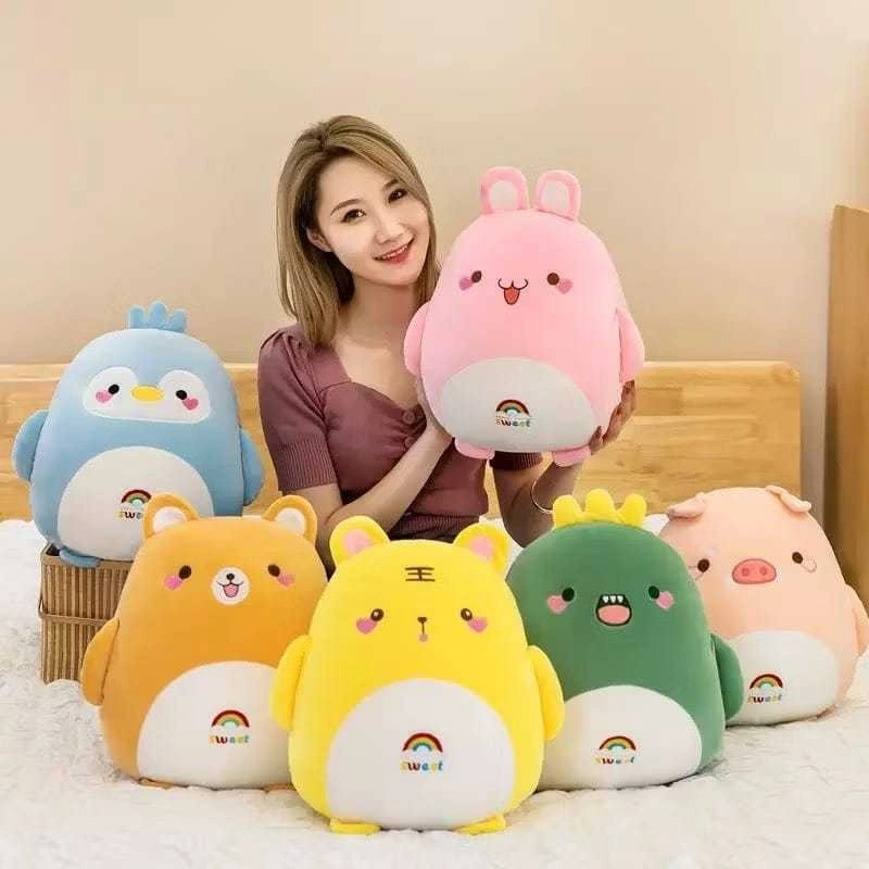 Bantal Boneka Korean Piggy Tiger Penguin Size 30 Cm Halus Lembut Terbaru