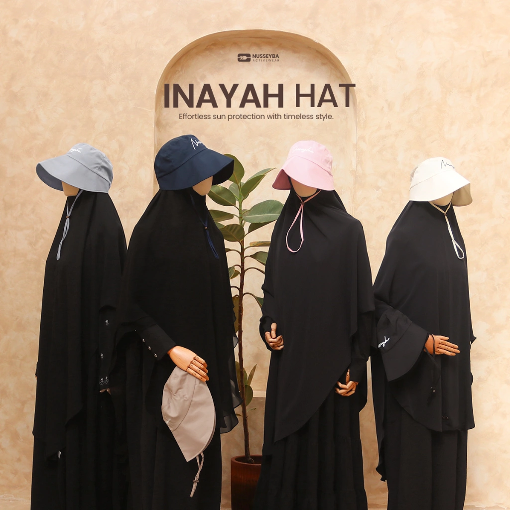 Nusseyba Inayah Hat Topi Umroh Topi Rimba Bucket Hat Bahan Drill