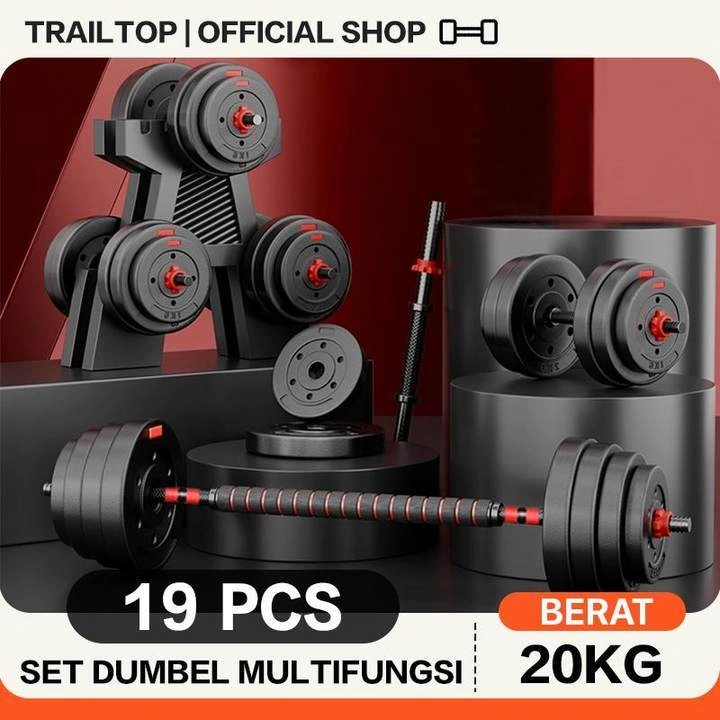 TrailTop Dumbbell Set 20KG & 40KG Peralatan Fitness Barbel Set Dumbel Berat Bisa Diatur