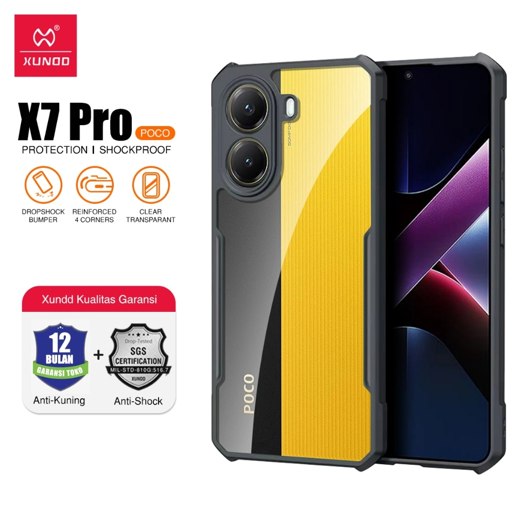 XUNDD Case Untuk Xiaomi Poco X7 Pro Case Shockproof Slim Transparan Airbag Case / Anti Crack Case