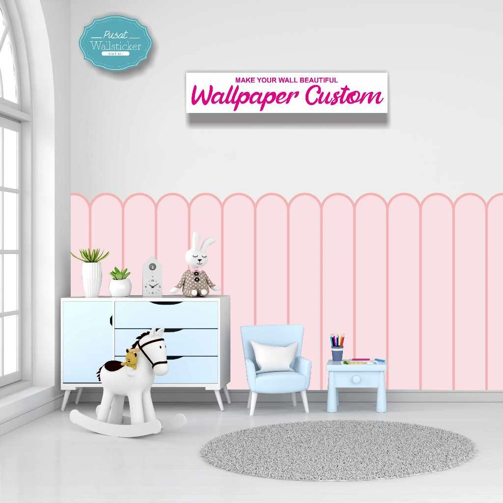 WALLPAPER CUSTOM KAMAR ANAK WANITA PINK UNIK LUCU CANTIK