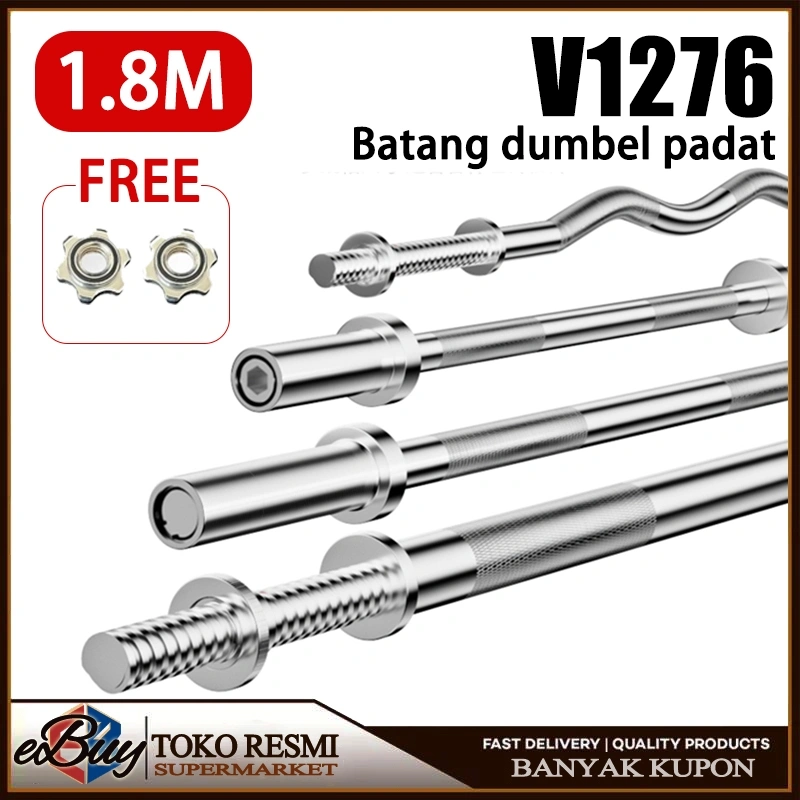Stick Barbel 120/150/180CM Stick Barbel / Peralatan Kebugaran Rumah / Batang Barbell / Dumbbell / Batang Barbell Standar / Barbell Olimpiade / Stik Barbel Bar Straight Curved