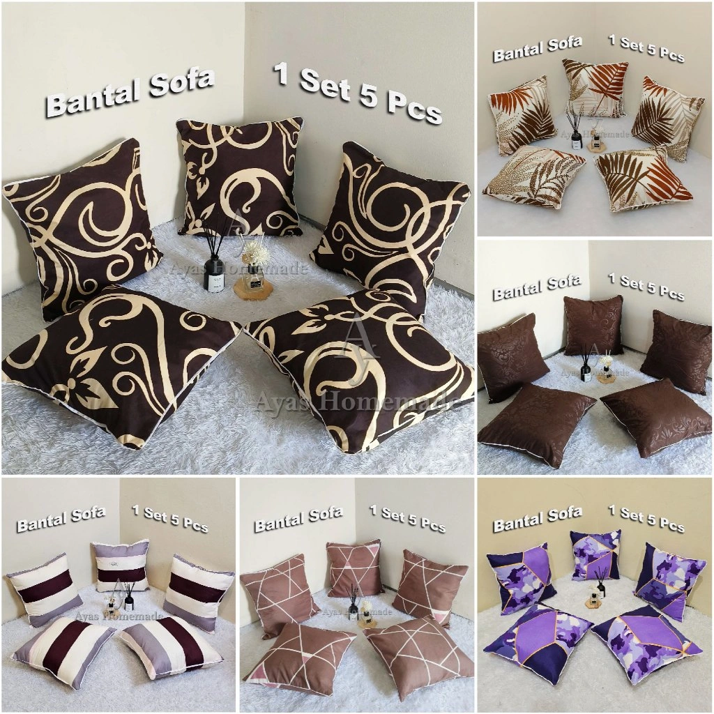 (1 SET 5 PCS) Bantal Sofa / Bantal Kursi Aesthetic 40x40