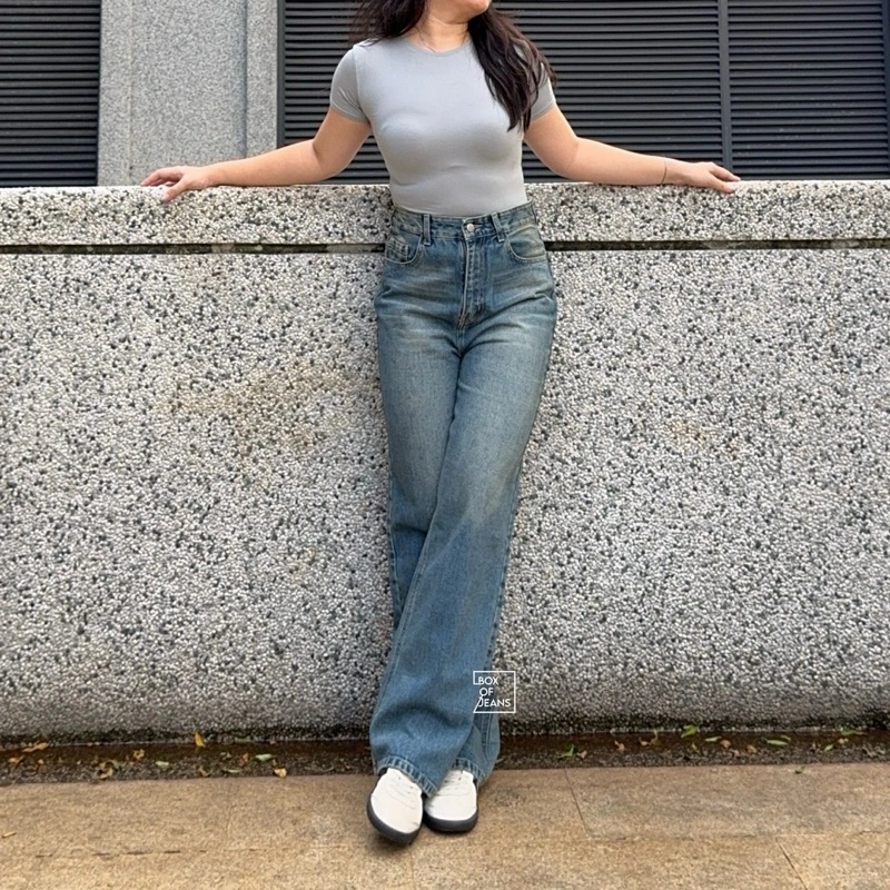 Boxofjeans - LEA Highwaist Baggy Jeans - VINTAGE BLUE