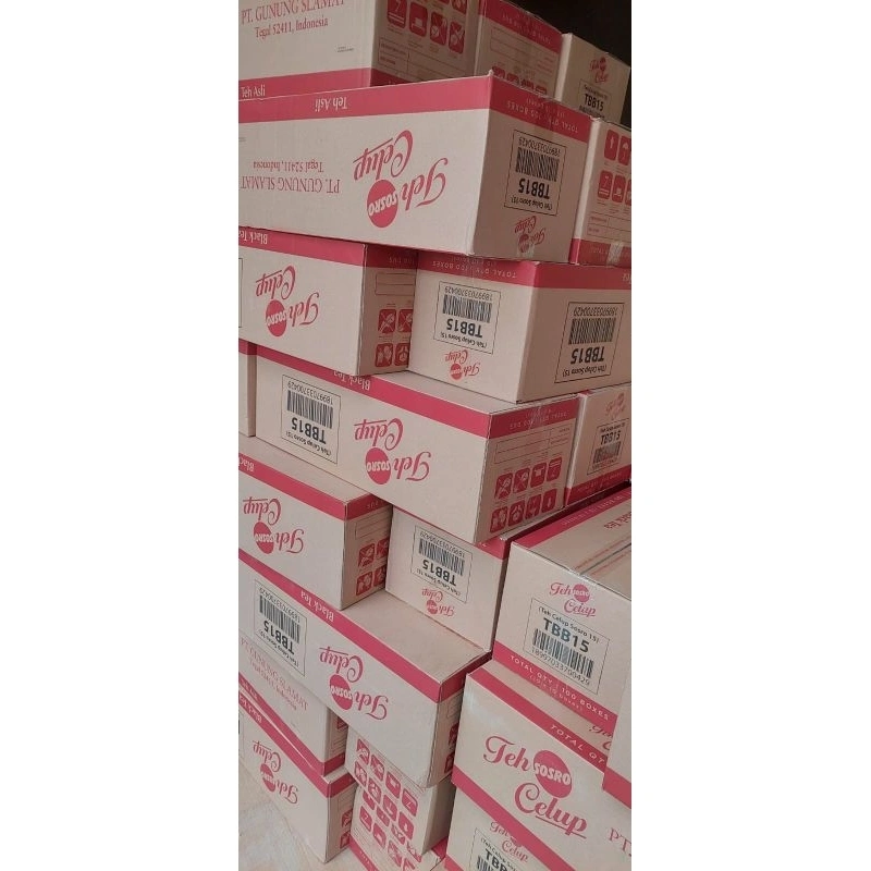 Teh sosro celup 15 kantong 1 dus isi 100 box