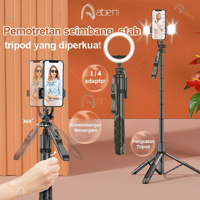 Abeni L16 Tripod Bluetooth Remote 160CM 4in1 Handphone Kamera DSLR Tongsis
