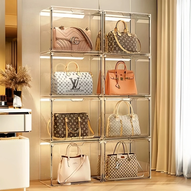 Kotak Penyimpanan Tas Akrilik Kotak Penyimpanan Kabinet Tahan Debu  Action Figure Box Display Box Display Mewah box/Sepatu, Buku, Tas, Bola Basket, Mainan