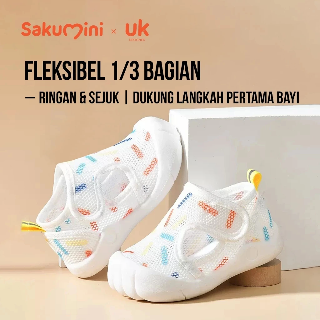 Sakumini Sepatu Kasual Jaring Anak Slip On Sneaker Shoes Toddler