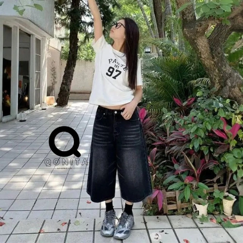 (UNISEX) Jorts Pants Baggy Short Jeans SKATER KOREAN