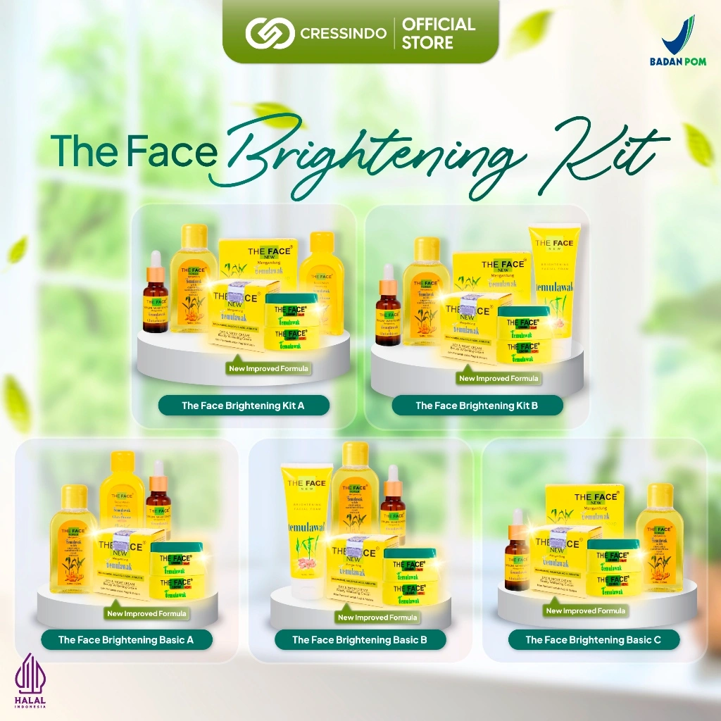 [BPOM] THE FACE Temulawak Original Brightening Kit - Paket Perawatan Wajah