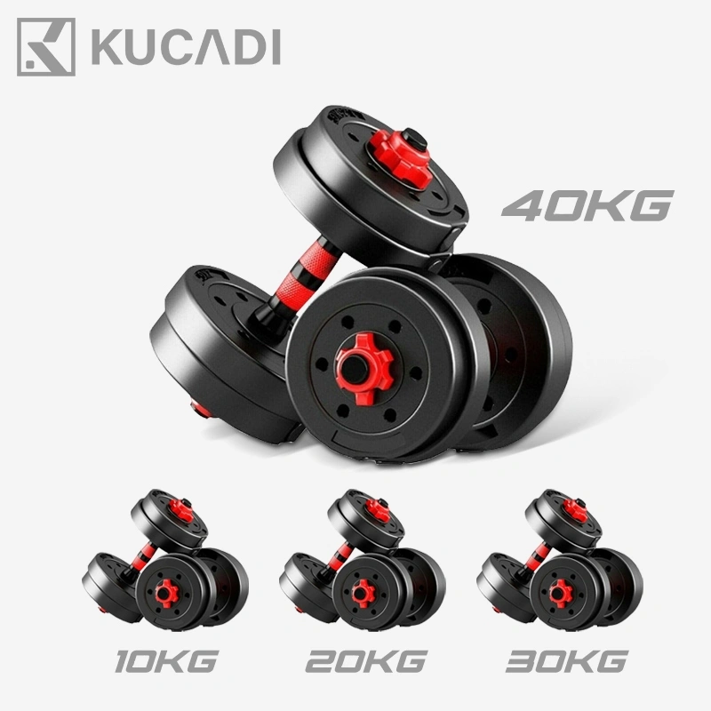 KUCADI Dumbbell Set 20kg /30 kg/40 kg Peralatan Fitness Barbel Set Dengan Perlindungan Lingkungan [ Garansi lima tahun ]