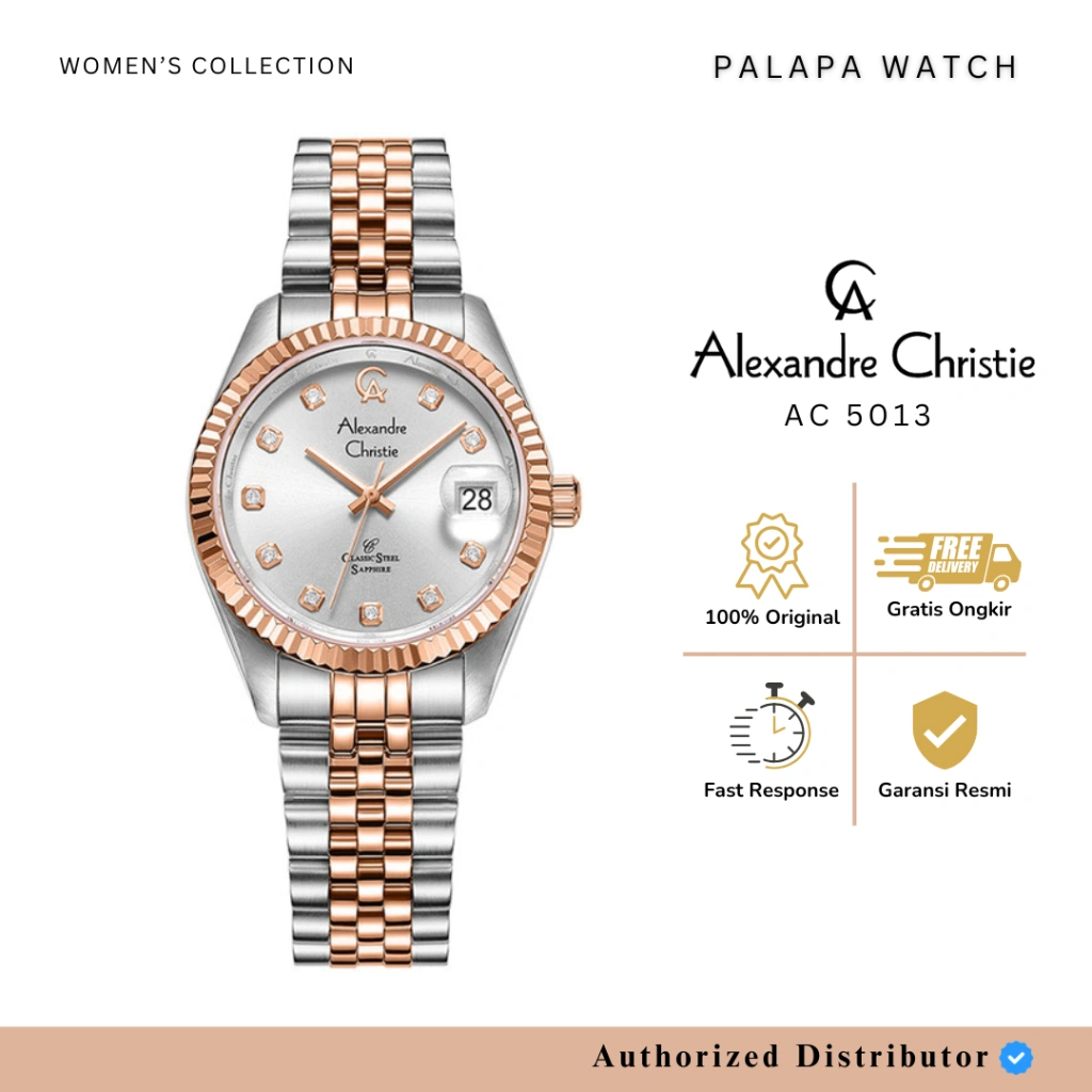 Jam Tangan Wanita Alexandre Christie AC 5013 / AC 5014 / AC 5016 / AC 5012 Sapphire Original