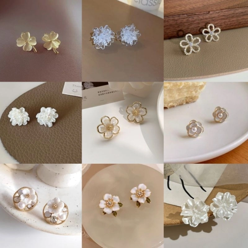 Anting Stud Flower Bunga Gaya Casual Aksesoris Fashion Wanita