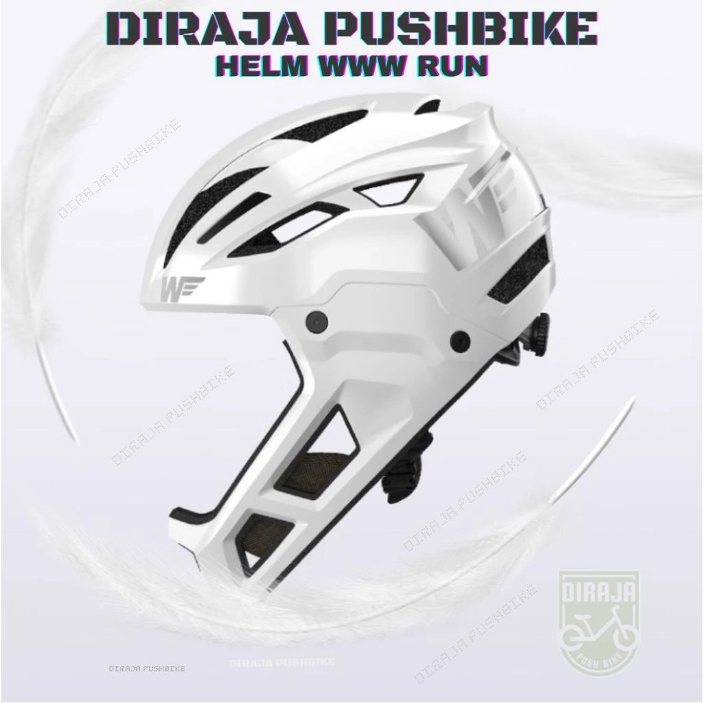 Helm Pushbike WWW RUN Kid Bike Full Face Balance Bike Helmet Helm Anak Safety