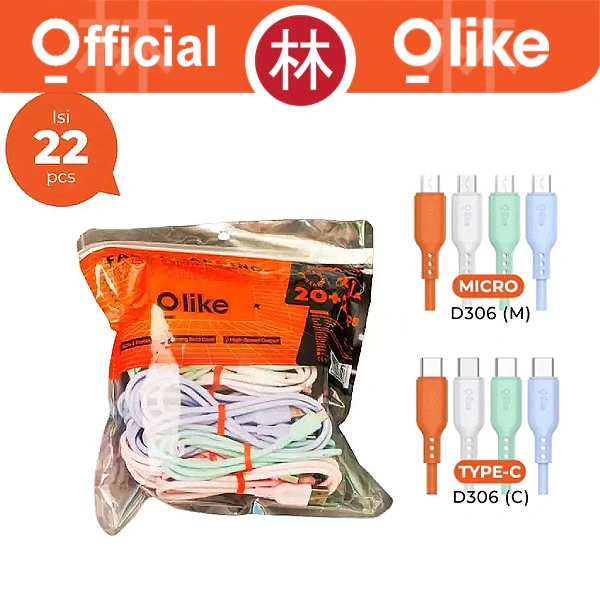 Olike D306 (D306C / D306M / D306L ) Kabel Data Cable Fast Charging Type-C / Micro USB / Lightning - REFILL isi 22