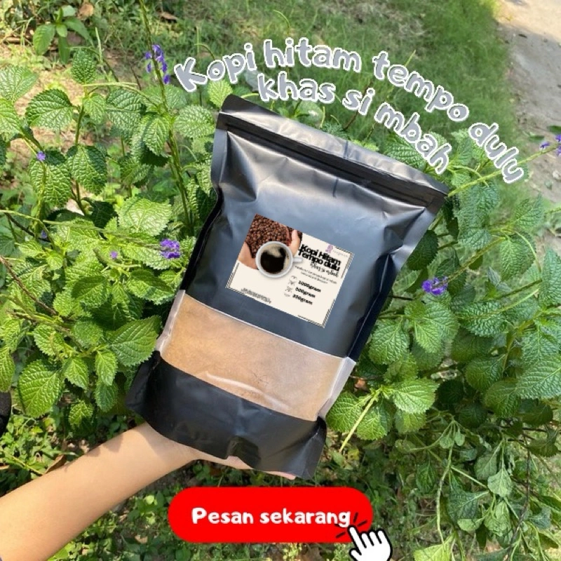 1KG BUBUK KOPI HITAM TEMPO DULU KHAS SI MBAH RASA NIKMAT KHAS PERDESAAN