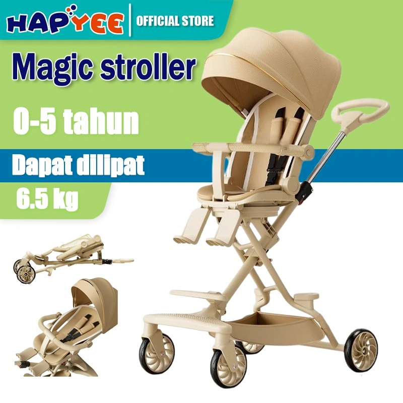 Hapyee Stroller Bayi Lipat Travelling Duduk Dan Berbaring  Kereta Dorong Bayi kursi Dua Arah