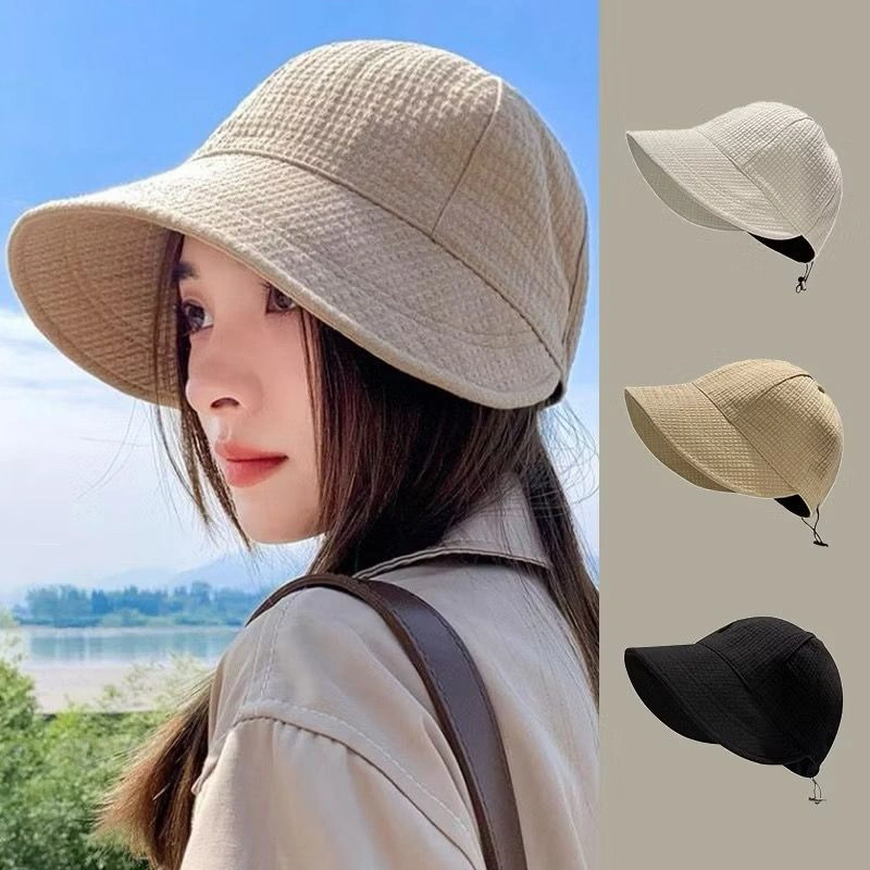 WD Topi Wanita Pelindung UV Matahari Topi fashion Gaya jepang dan Korea Topi import Bucket T10