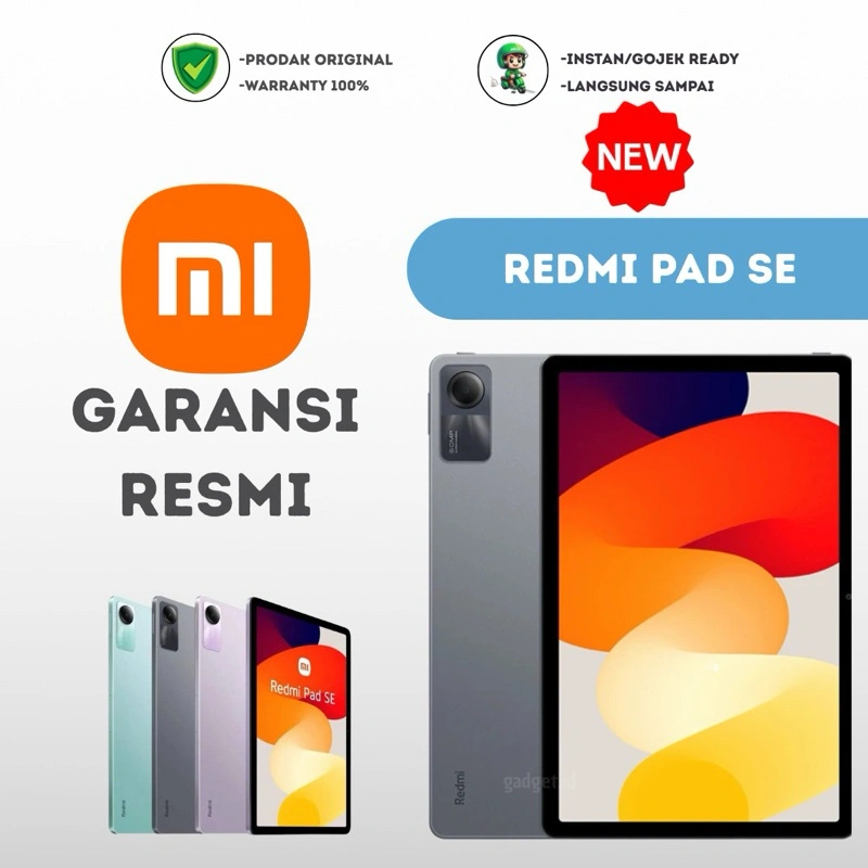Xiaomi Redmi pad SE 11” inchis 4/128GB Garansi resmi tam Snapdragon 680 FHD+ 8000mAh