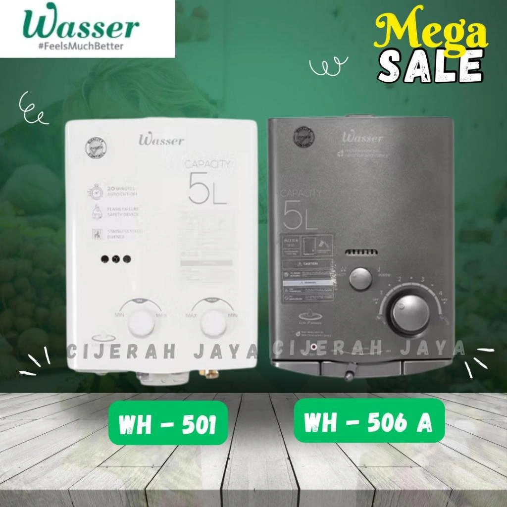 Pemanas Air Gas Wasser - Water heater gas Wasser WH 506 A / WASSER WH506A / WATER HEATER WASSER WH 506A LOW PRESSURE