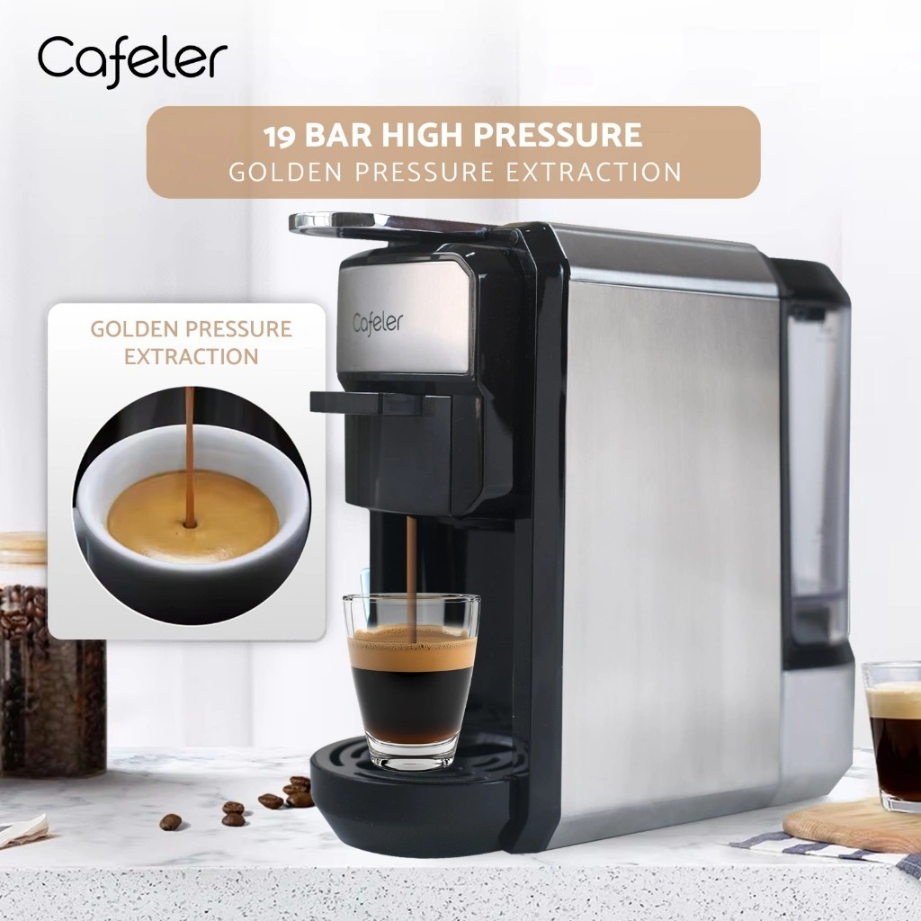 Cafeler Mesin Kopi Multi Kapsul 3IN1 / Capsule Coffee Maker 19Bar