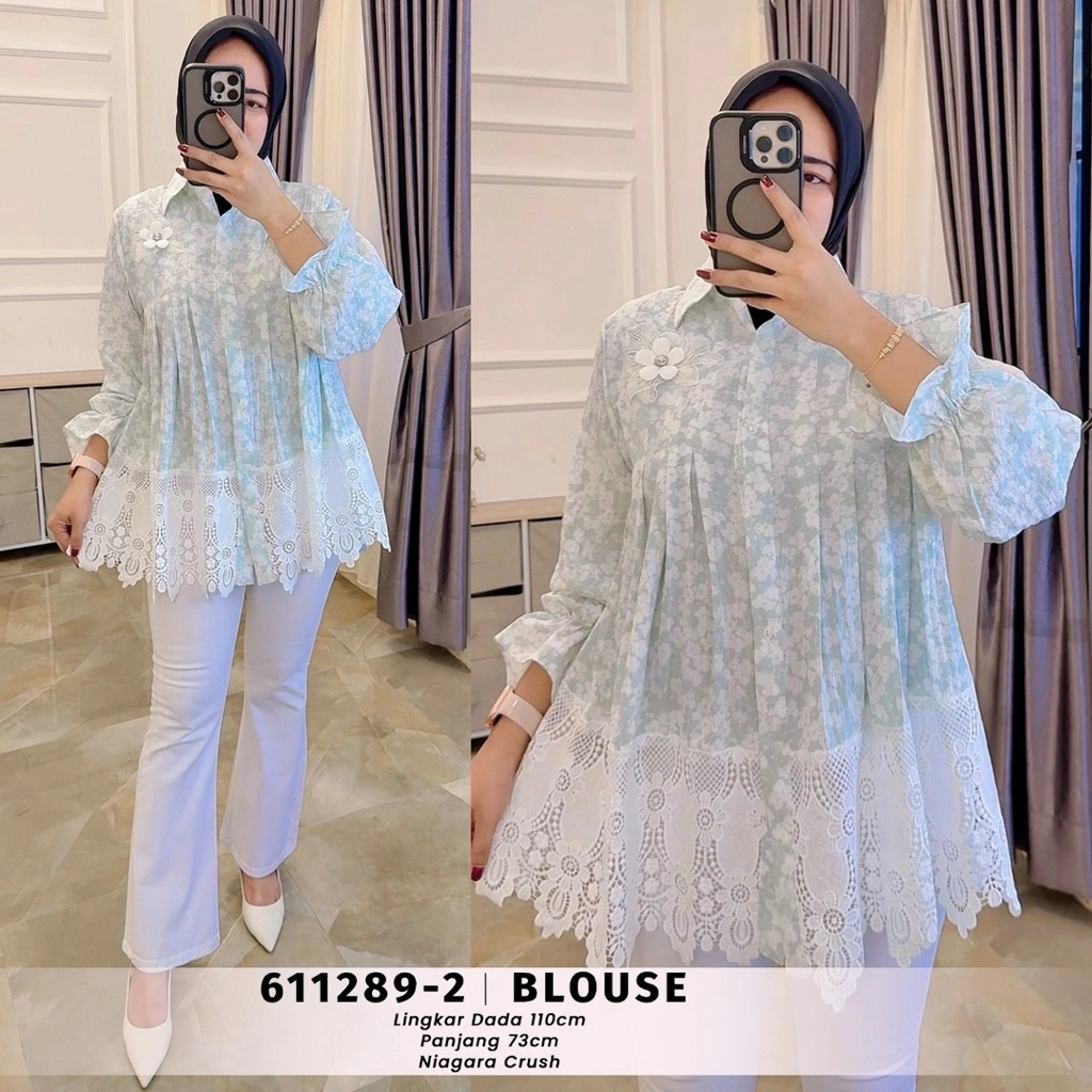 KEMEJA KATUN SALUR MIX BROKAT ORY BY EXTU