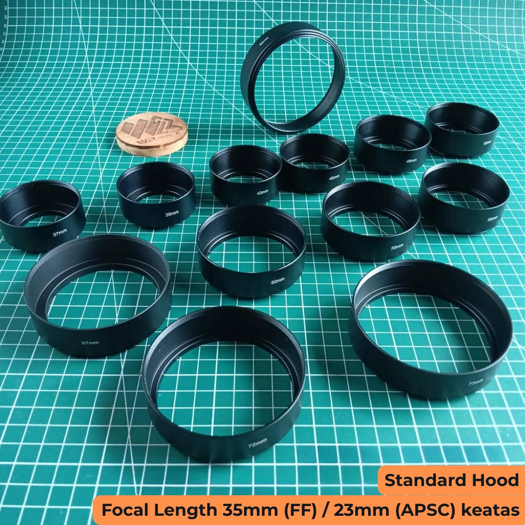 Metal Hood Lens 37mm 39mm 40,5mm 43mm 46mm 48mm 49mm 52mm 55mm 58mm 62mm 67mm 72mm 77mm
