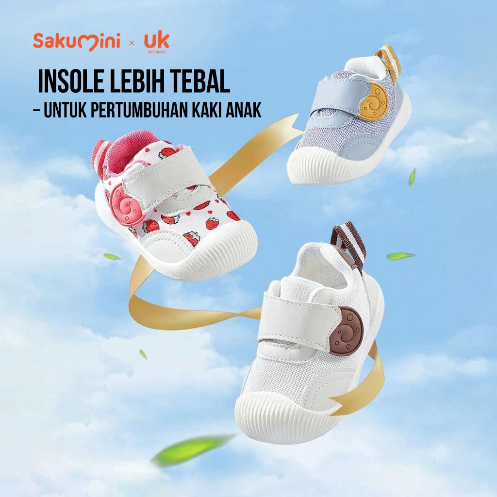 Sakumini Sepatu Anak Prewalker Kasual Antislip Baby Shoes Unisex