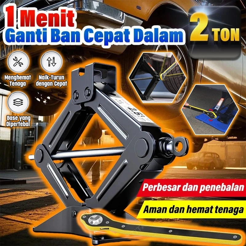 ARIDOO 3 Ton Dongkrak Jembatan Mobil Car Scissors Jack Alat Dongkrak Gunting Dongkrak Pengangkat Tipe Tangan Alat 1ton dongkrak mobil /dongkrak gunting / dongkrak pengangkat tipe tangan / - untuk perbaikan ban mobil