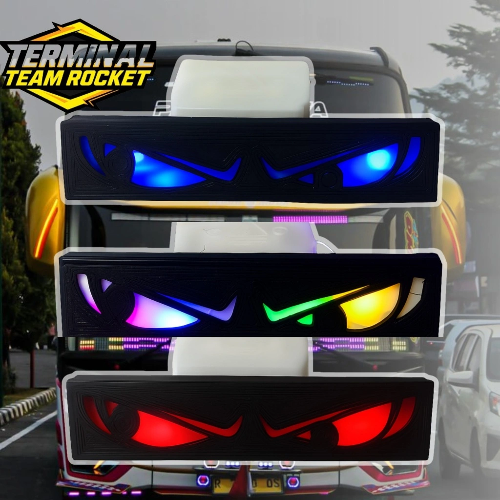 Lampu Strobo Mata LED RGB Miniatur Bus Kedip Keren – Aksesoris Bus Miniatur RKC
