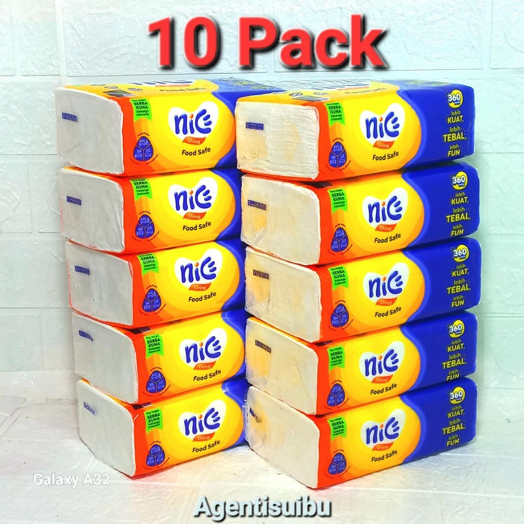 paket [ 10 pack) NICE Facial Tissue isi 360 Helai 2 ply, Tisu Hemat Nice ORIGINAL