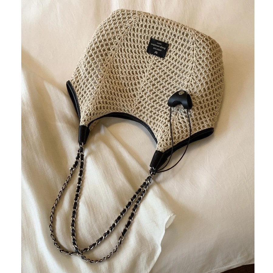 Chio2nd | Tas Selempang Wanita - Kulit Sapi Asli & Tali Beeswax, Tas Anyaman Premium, Multifungsi untuk Sehari-hari