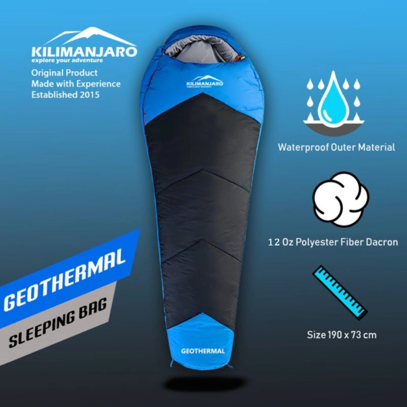 Sleeping Bag Kilimanjaro Geothermal Waterproof Super Hangat - SB Sleeping Bag Waterproof Super Hangat