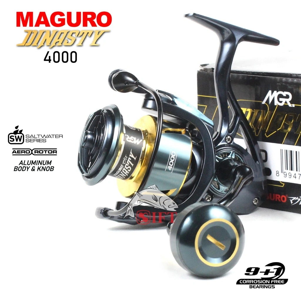 Reel MAGURO DINASTY 4000 5000 6000 [2025] PH SW Power Handle Saltwater Aero Rotor | Danau Pasiran Laut Resmi IFT TOWER