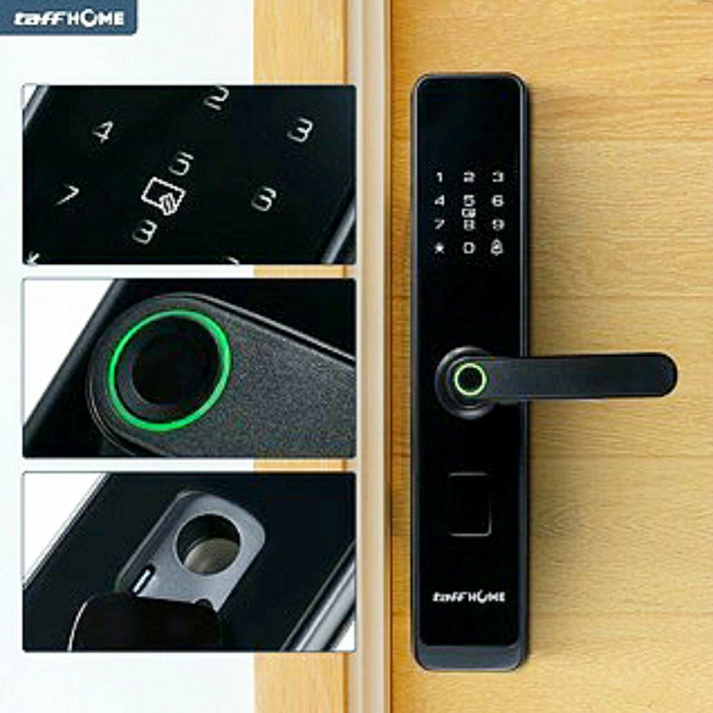 Original TaffHOME Smart Door Lock Password Fingerprint Card Kunci Gagang Pintu Digital - XR24 TMI
