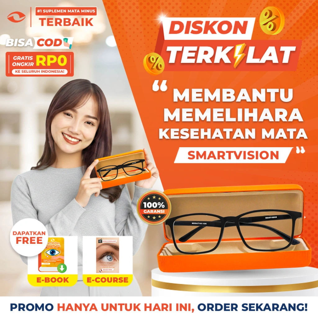 Kacamata Ion Smart Vision - Atasi Lelah & Buram | Cocok untuk Dewasa & Lansia