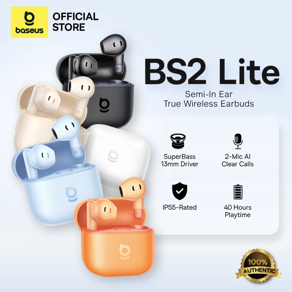 Baseus Bass BS2 Lite True Wireless Bluetooth Earphones SuperBass Enhanced Sound