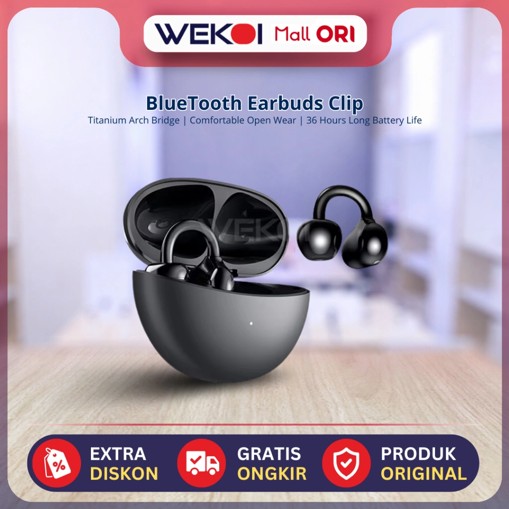 HONOR Earbuds Clip Titanium Arch Bridge Comfortable Open Wear 36 Hours Long Battery Life IP54 Bluetooth 5.3